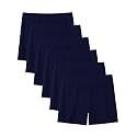 6 Pack Girls Bike Shorts Cotton Toddler