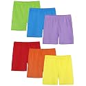 6 Pack Girls Bike Shorts Toddler Under Dress Cartwheel Shorts Dance Clothes