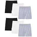6 Pack Girls Bike Shorts Toddler Under Dress Cartwheel Shorts Dance Clothes