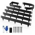 6-Pack Heavy Duty Metal Garden Border(20FT), 6'' *37'', Hammer-in