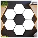 Hexagon Touch White LED Wall Lights, Modular Decor Panels, 6 Pack