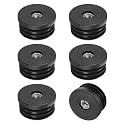 M METERXITY 6-Pack Inserts for Round Tubes with M8 Thread, 1.5" (38mm) OD Plastic Tube Insert for Chair/Table/Caster, Tubing End Cap Floor Protectors Metal Furniture Legs Glide Plug