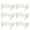 6-Pack Ivory Tablecloths for Rectangle Tables, 60 x 102 Inches