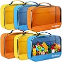 6 Pack Large Oxford Cloth Toy Storage Bags, Waterproof Travel Toy Storage