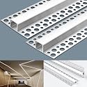 6 Pack LED Strip Light Channel Aluminum Track Profile with White Diffuser