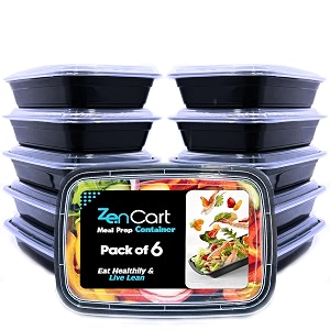 6 pack meal prep containers reusable bpa free food prep containers with lids for freezer storage- microwavable freezable amp dishwashers safe - stackable storage lunch boxes 800ml28 oz