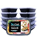 6 Pack Meal Prep Containers Reusable, BPA Free Food Prep Containers with Lids for Freezer Storage- Microwavable, Freezable &amp; Dishwashers Safe - Stackable Storage Lunch Boxes (800ML/28 oz)