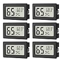 6-Pack Mini Hygrometer Indoor Humidity Meter Digital Thermometer