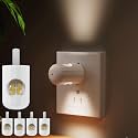 6 Pack Mini LED Night Light Plug in Wall - Dusk to Dawn Auto On/Off, 3000K Soft White 100 Lumen, 360° Adjustable Lighting for Bedroom, Bathroom, Stairs, Kids Room, Hallway