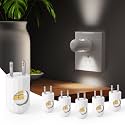 6 Pack Mini LED Night Light Plug in Wall - Dusk to Dawn Auto On/Off, 4000K Cool White 100 Lumen, 360° Adjustable Lighting for Bedroom, Bathroom, Stairs, Kids Room, Hallwayay