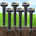 6 Pack Mole Repellent Solar Powered, Snake & Skunk & Vole & Gopher & Armadillo & Rabbit & Groundhog & Chipmunk & Raccoon Repellent for Yard, IP65 Waterproof Ultrasonic Deterrent for Lawns Garde