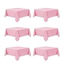 6-Pack Pink Tablecloths for Square Tables, 54 x 54 Inches