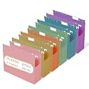 6 Pack Plastic Hanging File Folders Letter Size 2-Inch Expansion