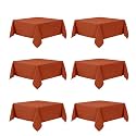 6-Pack Rust Tablecloths for Square Tables, 54 x 54 Inches