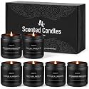 6 Pack Scented Candles for Home, 3.5oz Natural Soy Wax Candles Gift Set,Each 25H Burn, Aromatherapy Candles for Men (Mahogany/Vanilla/Sandalwood/Leather/Cedar/Whiskey)
