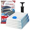 Spacesaver Vacuum Storage Bags with Hand Pump, Large, 6 Pack