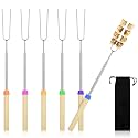 6 Pack Smores Sticks, 32 Inch Marshmallow Roasting Sticks for Fire Pit