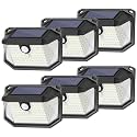 6-Pack Solar Wall Lights Outdoor with 3
