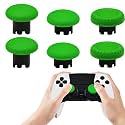 6 Pack Swappable Thumbstick Caps for PS5 Edge Controller Joysticks(Green)