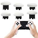 6 Pack Swappable Thumbstick Caps for PS5 Edge Controller Joysticks(White)