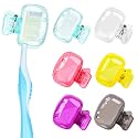 6 Pack Toothbrush Covers Portable Toothbrush Coverings Clips for Protectors Travel Plastic Brush Pod Protection Clip Case Tooth Brush Covers for Kids Bathroom Home Travel Supplies