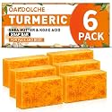 6Pcs 60g Turmeric Kojic Acid Soap Bars for Face, Body &amp; Underarms