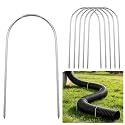6 Pack U-Shaped Gutter Downspout Extension Anchor Stakes Fit 4" Round Pipes