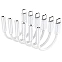 6 Pack USB C to 3.5mm Audio Headphone Adapter, USB C to Aux Audio Dongle Cable Cord Compatible with iPhone 17/16/15, iPad Pro, Samsung Galaxy S25 S24 S23 Ultra, Pixel 10/9/8