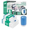 Cozy Essential Vacuum Storage Bags, Space Saver Bags，Compression for Comforters and Blankets, Pillow, Bedding, Sealer Clothes Storage，6 Combo
