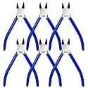6 Pack Wire Cutters Set, 6" Ultra Sharp Flush Cutters, Carbon Steel Side Cutters for Jewelry Making, Electronics, 3D Prints,Crafting, Model Sprue, Zip Ties(6", Blue,6 Pack)