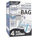 Cozy Essential Travel Vacuum Bags with Electric Pump, 6 Pack Vacuum Travel Bags for Luggage and Suitcase, Vacuum Seal Space Saver Compression for Clothes Clothing