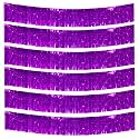 6 Packs 10 Feet Foil Fringe Garland Metallic Foil Tinsel Fringe Garland Wall Hanging Fringe Banner for Parade Floats, Wedding, Christmas，Birthday Party Halloween Decor (Purple)