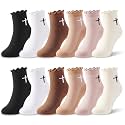 6 Pairs Christian Socks Cross Socks for Women, Christian Gift