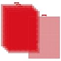 6 PCS 14 Count Plastic Mesh Canvas Sheets, 11x8.2 inch Plastic Cross Stitch Canvas for Cross Stitch, Embroidery, Knit,Crochet DIY Projects and Embroidery Making (Red)