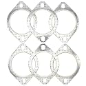 6 PCS 2-Bolt 3 Inch Exhaust Flange Gasket Turbo/Manifold/Header Down/Dump Pipe Flange, High Temperature Graphite for Headers Catback Axleback MLSG High Temp Exhaust Gasket (77mm)
