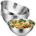 6 Pcs 304 Stainless Steel Mixing Bowls with Graduation Nesting Bowl, 101 oz