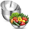 6 Pcs 304 Stainless Steel Mixing Bowls with Graduation Nesting Bowl, 54 oz