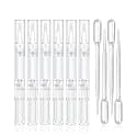 6 Pcs 3ml Empty Cuticle Oil Pen with 4 Pcs Transfer Pipettes - Transparent Nail Oil Twist Pens with Brush Tip for Nail Oil, Eyelash Growth Liquid, Cosmetic Lip Gloss Container Applicators