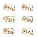 6 PCS 7/16 Lynch Pin Assortment Kit Linch Pin with Ring Heavy Duty Lynch Pin for Farm Tractors Trailers Mower ,7/16 by 1-3/4-Inch