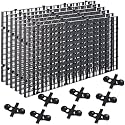 6 Pcs Aquarium Fish Tank Divider Plastic Egg Crate Aquarium Filter Bottom Tray Grid Isolation Board Partition Net Pane Separator for Mixed Breeding Light Diffuser,8 Pcs Sucker Clips Suction Cups,Black