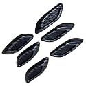 6 PCS Car Fender Hood Vents Trim, Louvers Air Intake/Outlet Decorative Decals, Simulated Side Grille Stickers, Automotive Exterior Sport Modified Accessories for Most Cars (Carbon Fiber)​