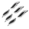 6 PCS Car Fender Hood Vents Trim, Louvers Air Intake/Outlet Decorative Decals, Simulated Side Grille Stickers, Automotive Exterior Sport Modified Accessories for Most Cars (Glossy Silver)​