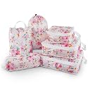 6 Pcs Compression Packing Cubes for Travel, Waterproof Luggage Organizer Washable Storage Bags Set - Packaging Cubes for Backpack Travel and Carry-Ons