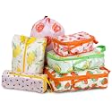 6 Pcs Compression Packing Cubes for Travel, Waterproof Luggage Organizer Washable Storage Bags Set - Packaging Cubes for Backpack Travel and Carry-Ons