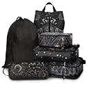 6 Pcs Compression Packing Cubes for Travel, Waterproof Luggage Organizer Washable Storage Bags Set - Packaging Cubes for Backpack Travel and Carry-Ons