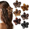 6 PCS Flower Hair Clips for Women, Cute Floral Hawaiian Flower Claw Clips