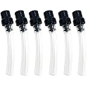 6 Pcs Gas Cap Vent Tube, Fuel Gas Tank Cap Breather Vent Hose, Two-way Breather Tube Vent for Motorcycle 50cc 110cc 125cc 150cc Pit Bike Tao tao Kids ATV Quad Trail Bike Black