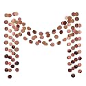 TTSAM 6 Pcs Rose Gold Paper Circle Dots Garland, 52 Feet, Perfect for Birthday, Bachelorette, Engagement, Wedding Parties, Reusable, Pre-strung