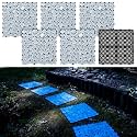 6 Pcs Glow in The Dark Stepping Stones Garden, Square, White