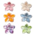 6 Pcs Hair Claw Clips for Women Checkered Flower Strong Hold Barrettes